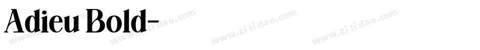 Adieu Bold字体转换